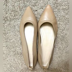 Everlane 40-Hour Pointed-Toe flat Nude Size 9.5